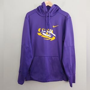 Nike LSU Tigers Hoodie Purple Fleece Performance Sweatshirt Pullover Men's Small